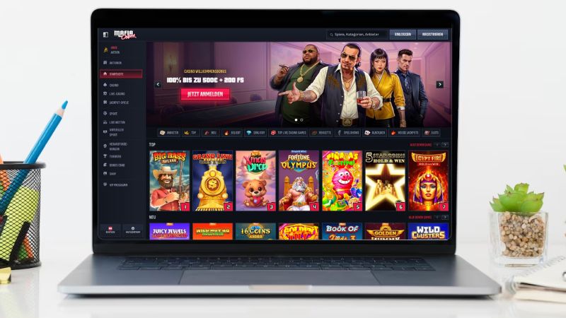 Mafia Casino auf einem Computerbildschirm