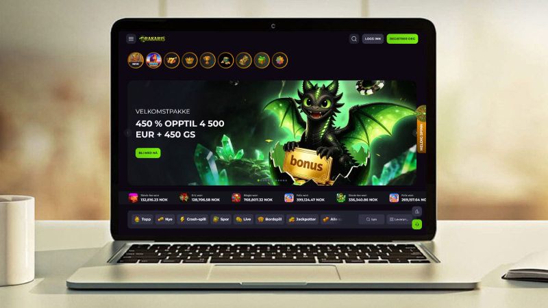 Vorschau des Hauptbildschirms von Drakaris Casino