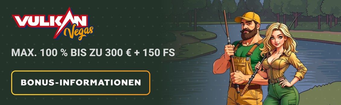 Vulkan Vegas Bonus – max. 150 % bis zu 1.500 € + 150 FS