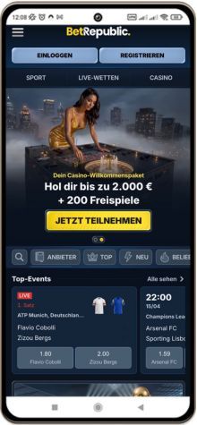 Das BetRepublic Casino auf Mobilgeräten
