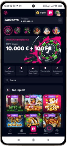 Betsio Casino auf einem Mobiltelefon
