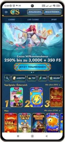 Das Casea Casino auf Mobilgeräten