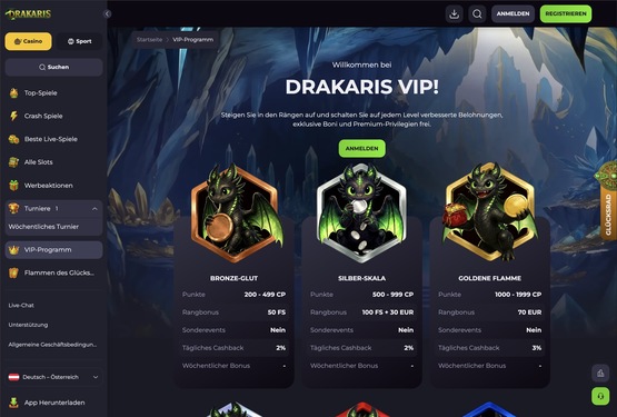 Drakaris Casino vip Seite