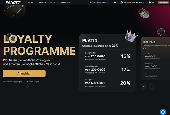 Fonbet Casino vip Seite
