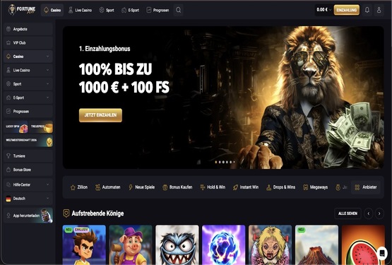 FortunePlay Casino Hauptseite
