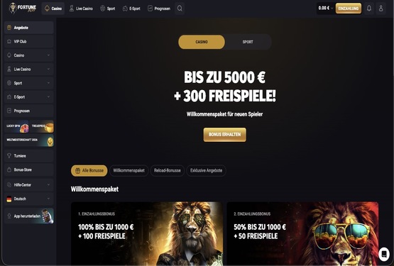 FortunePlay Casino Bonusseite
