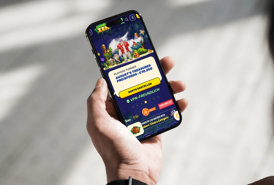 Gamblezen Casino Hauptseite auf dem Handy