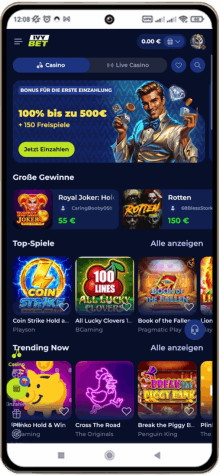 Das Ivybet Casino auf Mobilgeräten