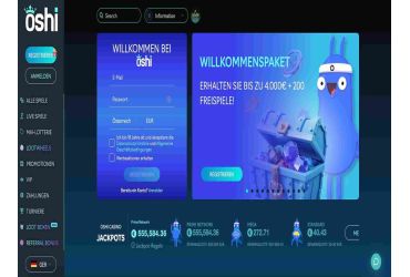 Oshi casino – hauptseite