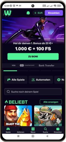 Das WinBeast Casino auf Mobilgeräten