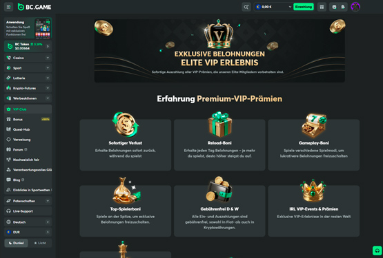 BC.game Casino vip Seite
