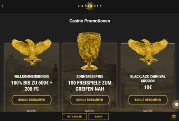 Casinoly Casino - Werbeaktionen