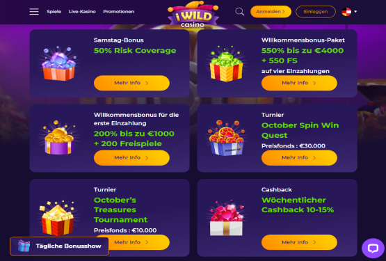 iWild Casino Bonusangebot