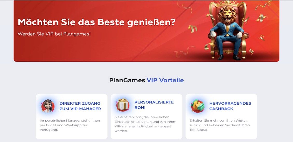 Plangames Casino VIP-Programm