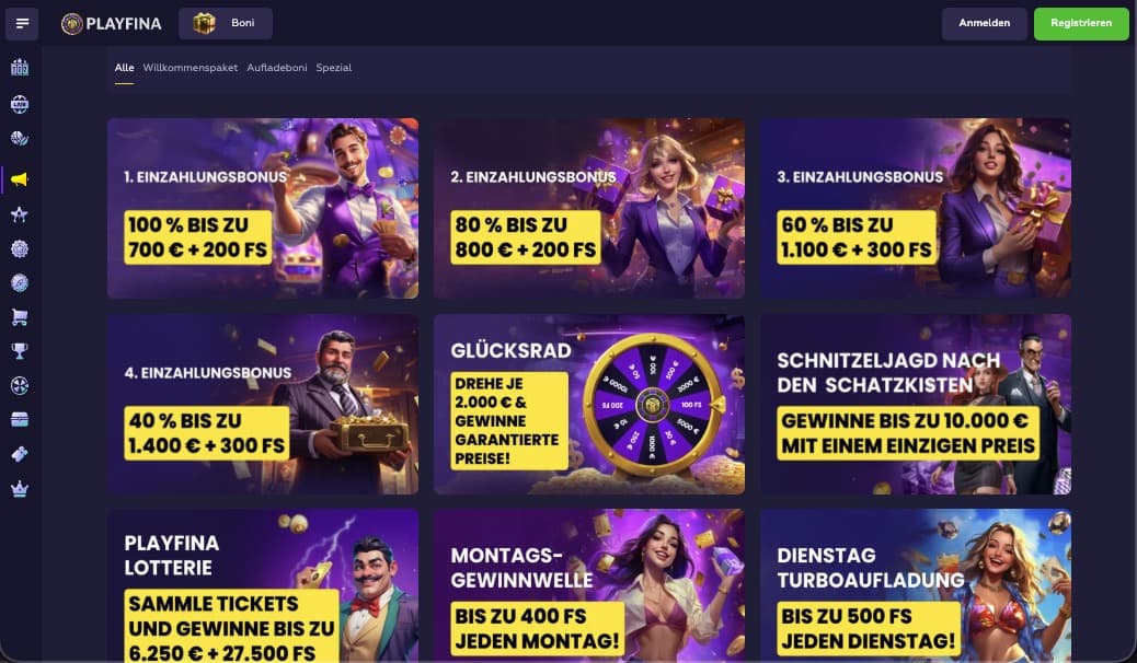 Playfina Bonusangebot