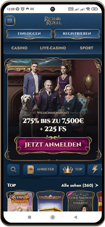 Das Rich Royal Casino auf Mobilgeräten