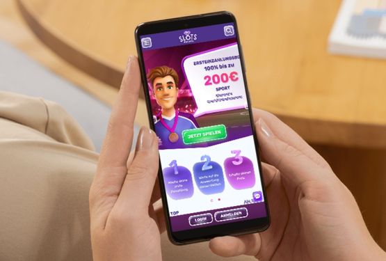 SlotsPalace Casino Hauptseite auf dem Handy