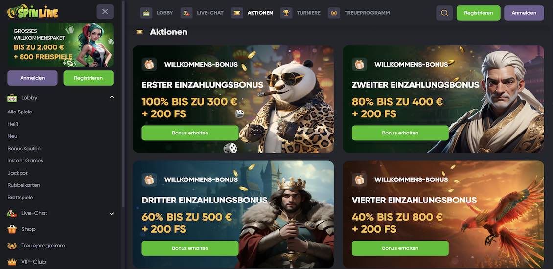 Spinline Casino Bonusangebot