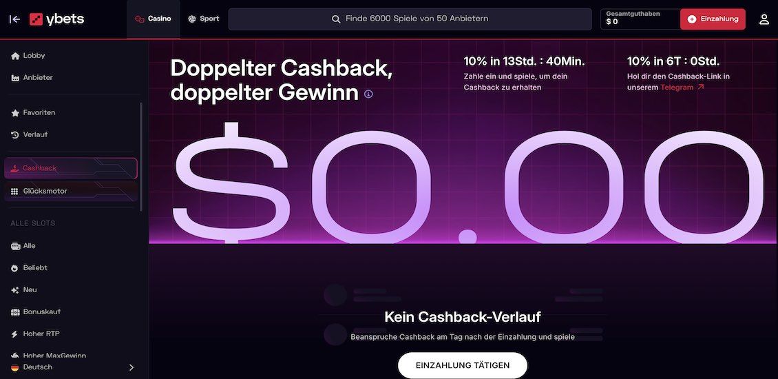 Ybets Casino VIP-Programm