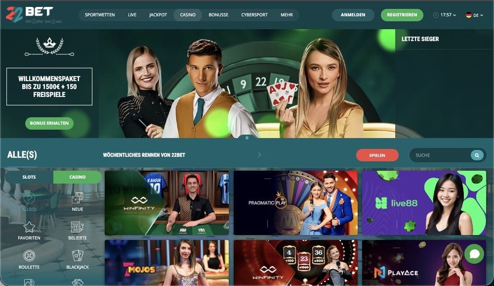 22Bet Casino Vorschau