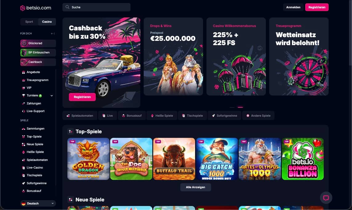 Betsio Casino-Vorschau