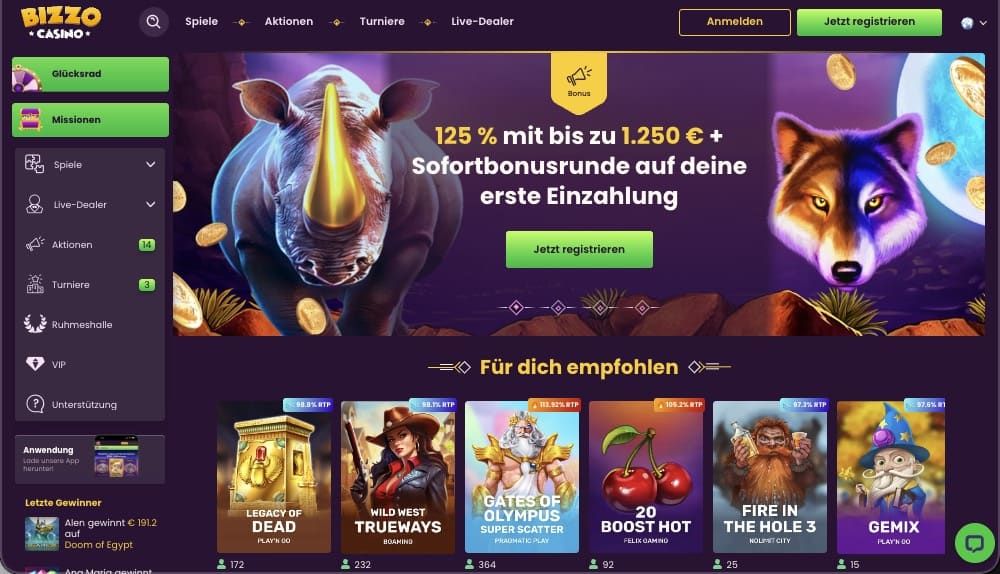 Bizzo Casino Vorschau