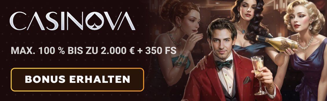 Casinova Willkommensangebot