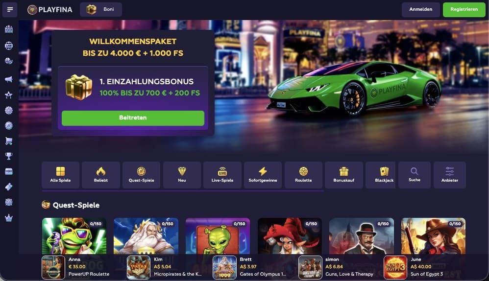 Playfina Casino Vorschau