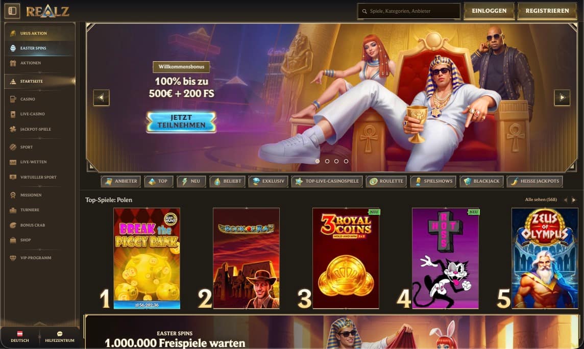Realz Casino-Vorschau