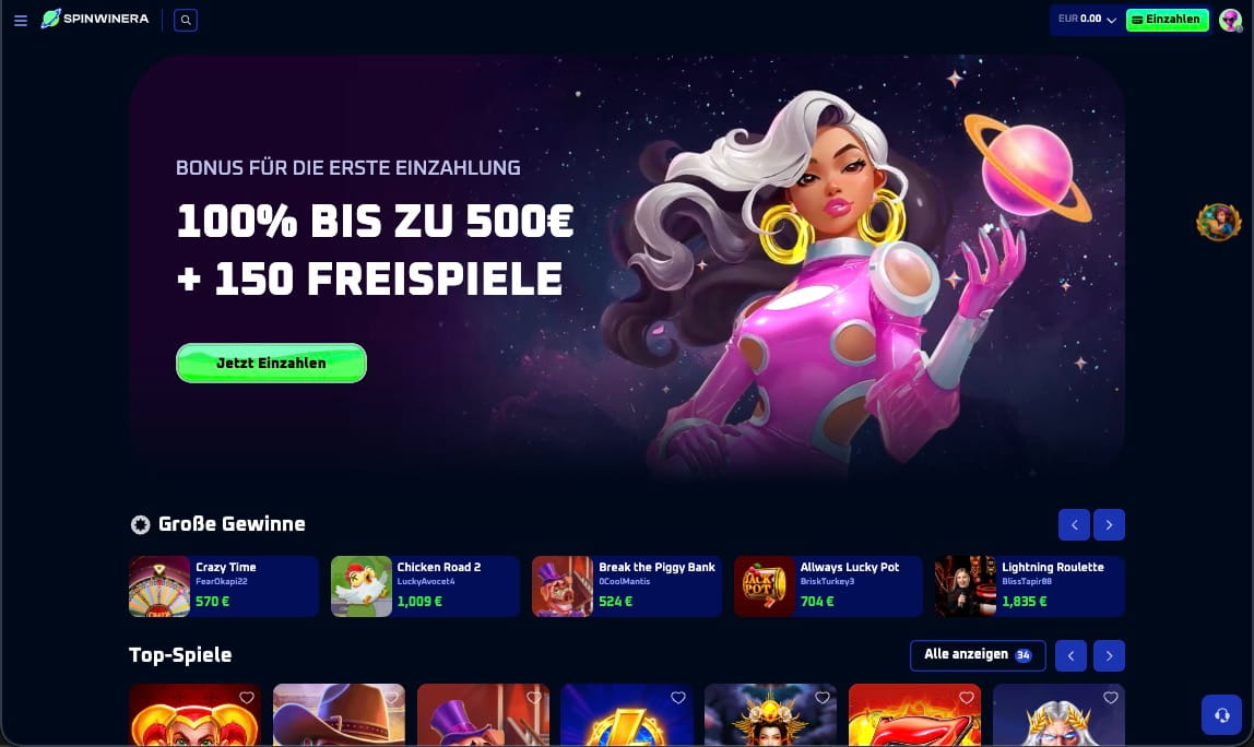 Spinwinera Casino-Vorschau