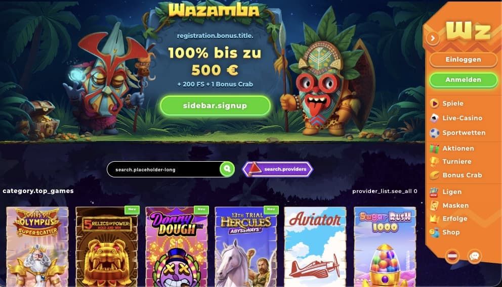 Wazamba Casino Vorschau