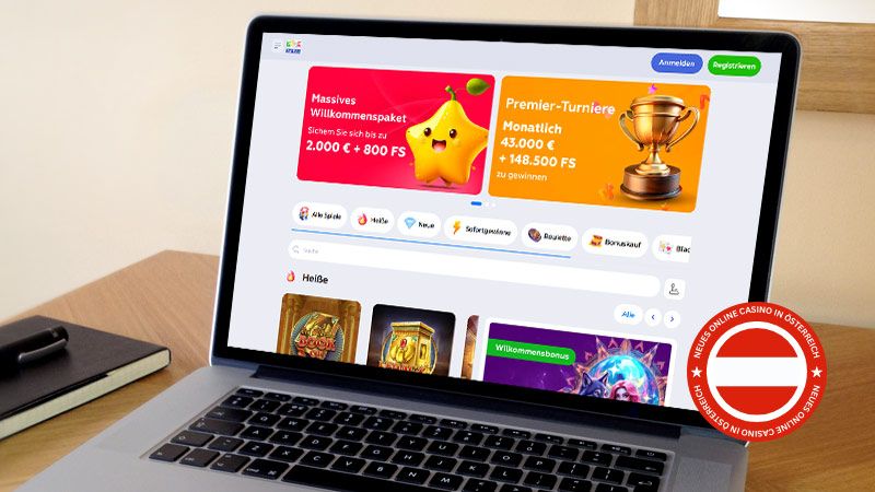 Plangames Casino auf einem Computerbildschirm