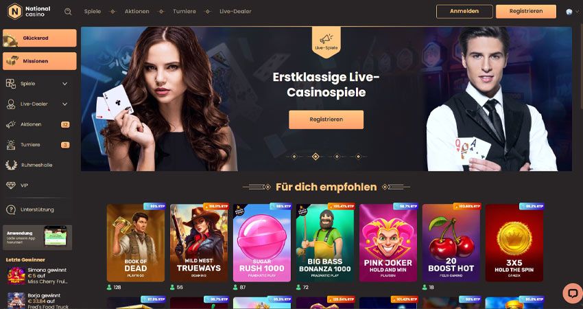 National Casino Hauptseite