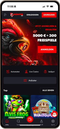 Das Rooster.bet Casino auf Mobilgeräten