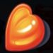 Orangefarbenes Herz